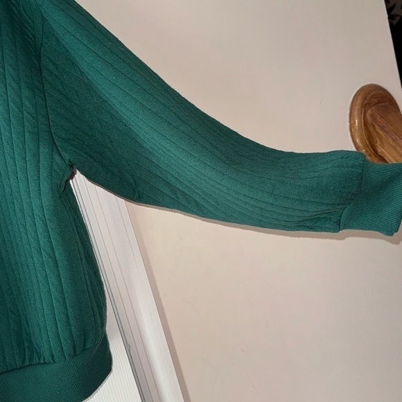 A New Day Forrest Green Ribbed Crewneck Sweater Size Large - Picture 6 of 10